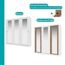 Ver imagem 4 de Guarda Roupa Casal 3 Portas Doha 2 Gavetas Carraro Ripado Branco