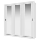 Ver imagem 2 de Guarda Roupa Casal 3 Portas Doha 2 Gavetas Carraro Ripado Branco