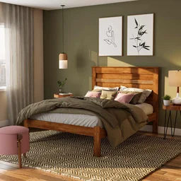 Cama de Casal Amêndoa Dallas II Tebarrot Móveis - 2 Cama de Casal Amêndoa Dallas II Tebarrot Móveis - 2