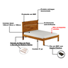 Cama de Casal Amêndoa Dallas II Tebarrot Móveis - 4
