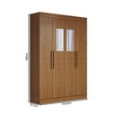Ver imagem 4 de Guarda-roupa Solteiro Splendore 4 Portas 2 Gavetas com Espelho 100% Mdf Cinamomo - Panorama Móveis