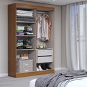 Ver imagem 2 de Guarda-roupa Solteiro Splendore 4 Portas 2 Gavetas com Espelho 100% Mdf Cinamomo - Panorama Móveis