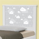 Ver imagem 4 de Cama Juvenil com Cabeceira Barcelona Nuvem Cinza Menino e Menina