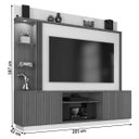 Ver imagem 4 de Home com LED para Tv ate 70 polegadas Atlanta Cinamomo com Offwhite