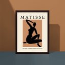 Ver imagem 2 de Quadro Mulher Matisse Minimalista marrom 33x24cm - com Vidro:madeira Preta