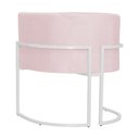 Ver imagem 3 de Kit 02 Poltrona Luana Suede Rosa Bebê Base Branca Luxo - Fm