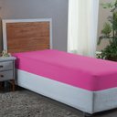 Ver imagem 2 de Lençol Solteiro Aveludado 400 Fios Cama Box e Infantil com Elástico Avulso:pink
