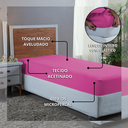Ver imagem 4 de Lençol Solteiro Aveludado 400 Fios Cama Box e Infantil com Elástico Avulso:pink