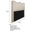 Ver imagem 4 de Cabeceira Solteiro Bari P02 90 cm Para Cama Box Bege
