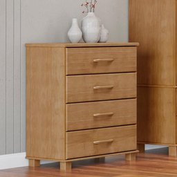 Comoda 5 Gavetas 1 Porta Ouro Freijó - Fn - 2