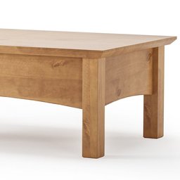Mesa de Centro Rústica Madeira Maciça Lira M06 Carvalho Fosco - Lyam Decor - 5