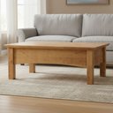 Ver imagem 2 de Mesa de Centro Rústica Madeira Maciça Lira M06 Carvalho Fosco - Lyam Decor