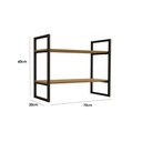 Ver imagem 2 de Prateleira Quarto Casal Industrial Li008 Canela/branco - Kappesberg