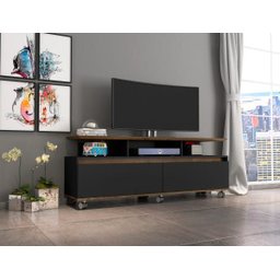 Rack para Tv até 60 Polegadas Texas Madeira com Preto - 3