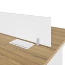 Ver imagem 6 de Mesa de Trabalho Plataforma para Escritório 2 Lugares 120cm Macadâmia com Branco F5 Office