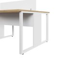Ver imagem 5 de Mesa de Trabalho Plataforma para Escritório 2 Lugares 120cm Macadâmia com Branco F5 Office