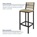 Ver imagem 7 de Conjunto Mesa Bistrô Bar Tampo Madeira Maciça Ripado 70cm com 2 Banquetas Barcelona