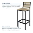 Ver imagem 7 de Conjunto Bistrô Mesa Redonda 2 Banquetas Madeira Maciça Ripada Porta-Gelo Marrom Rami/Pérola/Preto