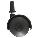 Ver imagem 2 de Rodízio de Pressão Plástico Preto com Pino Para Móveis e Cama Box Rodinha Giratória