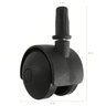 Rodízio de Pressão Plástico Preto com Pino Para Móveis e Cama Box Rodinha Giratória - 6