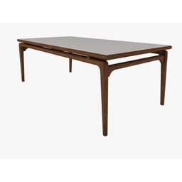 Mesa de Jantar Franca 200 X 100Cm Amêndoa Tampo de Vidro Off White - 1