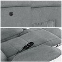 Ver mais imagens de Poltrona do Papai Reclinável Sala de Cinema Madrid Power Touch Massagem USB Linho Cinza G26 Gran Bel