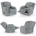 Ver imagem 7 de Poltrona do Papai Reclinável Sala de Cinema Madrid Power Touch Massagem USB Linho Cinza G26 Gran Bel