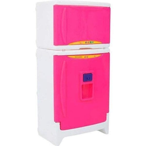 Refrigerador Duplex Infantil com Acessórios Casinha Flor Rosa Xalingo Brinquedos