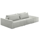 Ver imagem 2 de Sofá Ilha Modular com Puff para Sala Living 232cm Georgia K04 Linho Cinza - Mpozenato