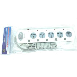 Extensão Elétrica Tomada 16 Entradas com 5 Padrão Universal - Branco - 5