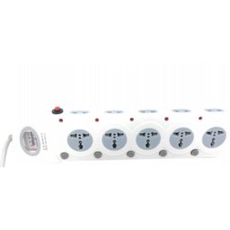 Extensão Elétrica Tomada 16 Entradas com 5 Padrão Universal - Branco - 3