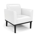 Ver imagem 1 de Poltrona Base de Madeira Fixa Preto Marisa Corano D03 - D’Rossi Branco