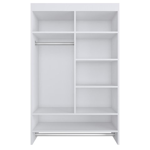 Armário Multiuso Suspenso 84,5cm com Cabideiro Branco KD1700