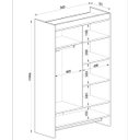 Ver imagem 2 de Armário Multiuso Suspenso 84,5cm com Cabideiro Branco KD1700