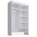 Ver imagem 4 de Armário Multiuso Suspenso 84,5cm com Cabideiro Branco KD1700