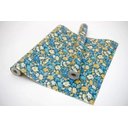 Ver imagem 1 de Papel Adesivo Contact De Parede Floral Bege/azul 45 Cm X 10 Metros