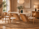 Ver imagem 1 de Sala de Jantar Maciça 6 Cadeiras 2,20m Corino Orion Imperial