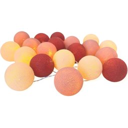 Bolinhas de Luz Cormilu Led, À Pilha, 20 Bolas, 2.8m, (vinho) - 2