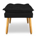 Ver imagem 3 de Puff Decorativo Opala Suede Preto Pés Palito Dal Poz Estofados