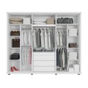 Ver imagem 5 de Guarda-roupa Casal Branco Estrela 6 Portas - Rv Móveis