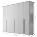 Ver imagem 6 de Guarda-roupa Casal Branco Estrela 6 Portas - Rv Móveis
