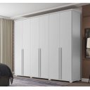 Ver imagem 2 de Guarda-roupa Casal Branco Estrela 6 Portas - Rv Móveis