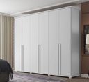 Ver imagem 2 de Guarda-roupa Casal Branco Estrela 6 Portas - Rv Móveis