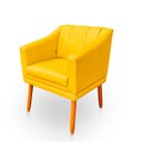 Ver imagem 4 de Kit com 2 Cadeiras Poltrona para Sala Moderna e Versátil Millie Corino