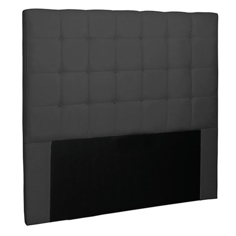 Cabeceira Decorativa King Size 1,95M Tropea Suede Preto - Gran Belo