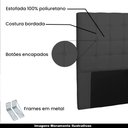 Ver imagem 3 de Cabeceira Decorativa King Size 1,95M Tropea Suede Preto - Gran Belo