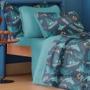 Ver imagem 3 de Jogo de Cama Casal Atlantix 4 Pçs 138x188x30 100% Algodão Shark