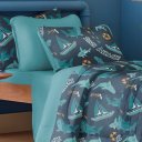 Ver imagem 4 de Jogo de Cama Casal Atlantix 4 Pçs 138x188x30 100% Algodão Shark