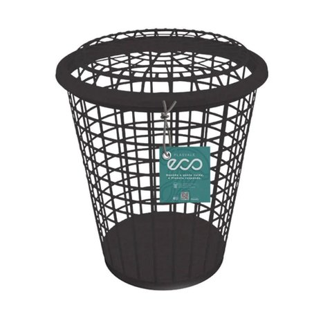 Cesto Telado para Roupas 35 Litros Eco Preto
