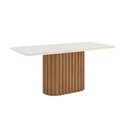 Ver imagem 3 de Mesa de Jantar 180cm Retangular 6 Lugares com Vidro Canto Arredondado Solana Henn